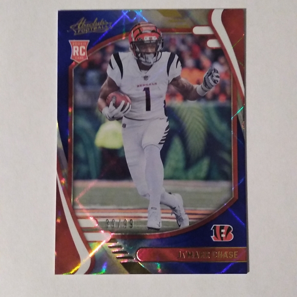 2021 Panini Absolute Ja'Marr Chase RC Rookie SSP Prizm Card #'d 39/99